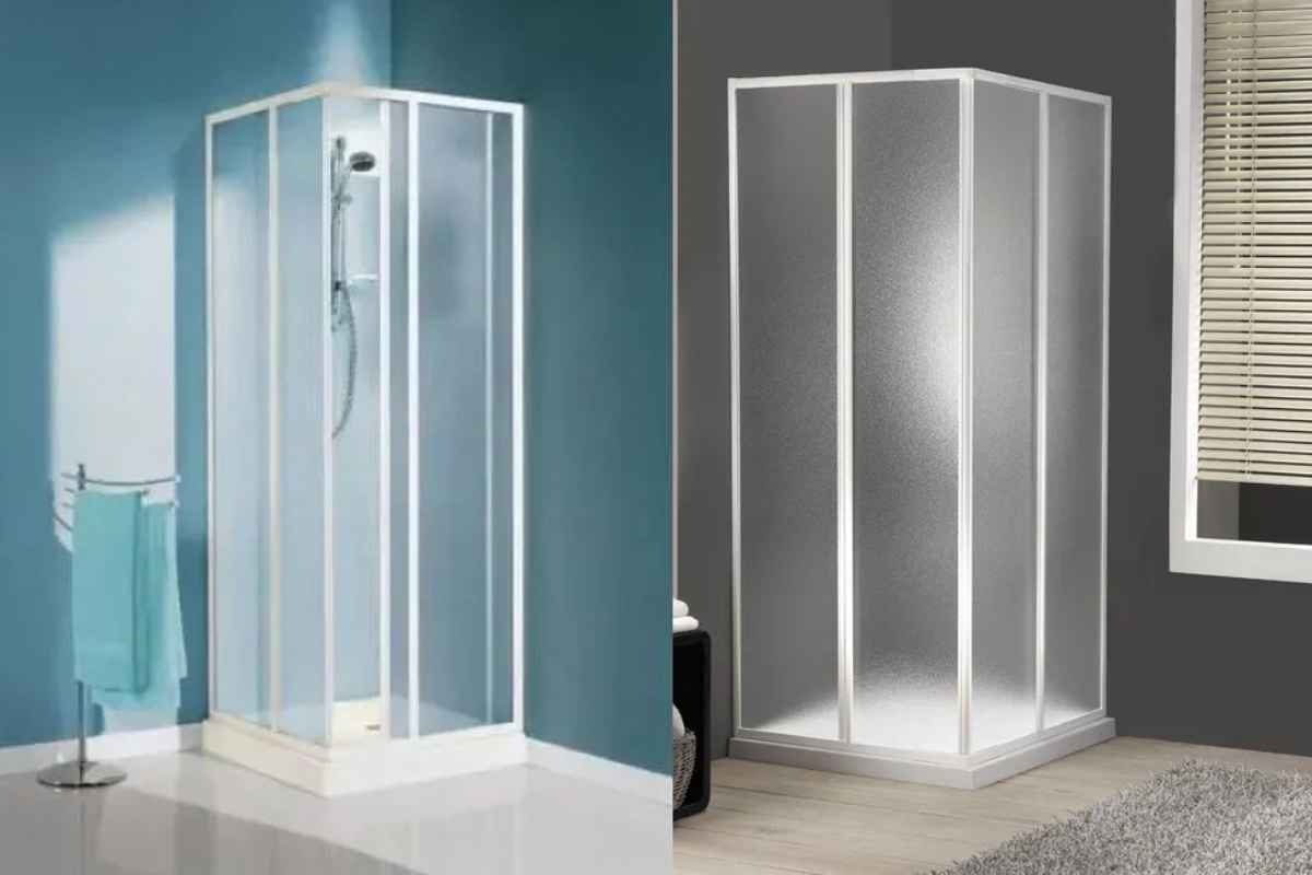 due immagini del box doccia Leroy Merlin Aqva