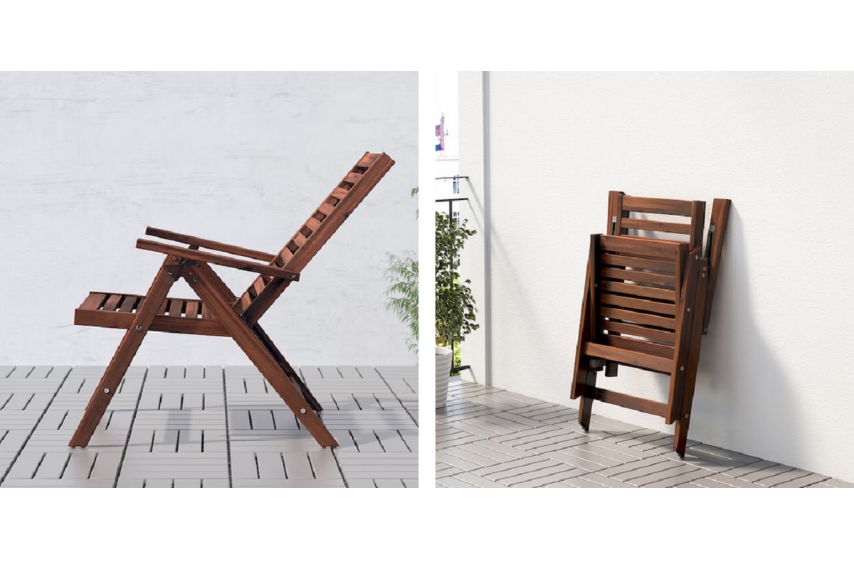 modello di sedia sdraio in legno ikea applaro