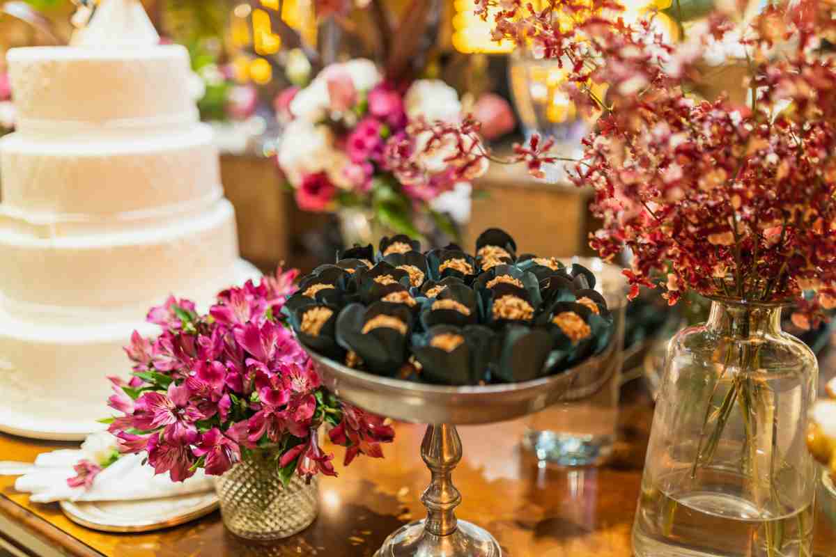 Buffet elegante per il matrimonio