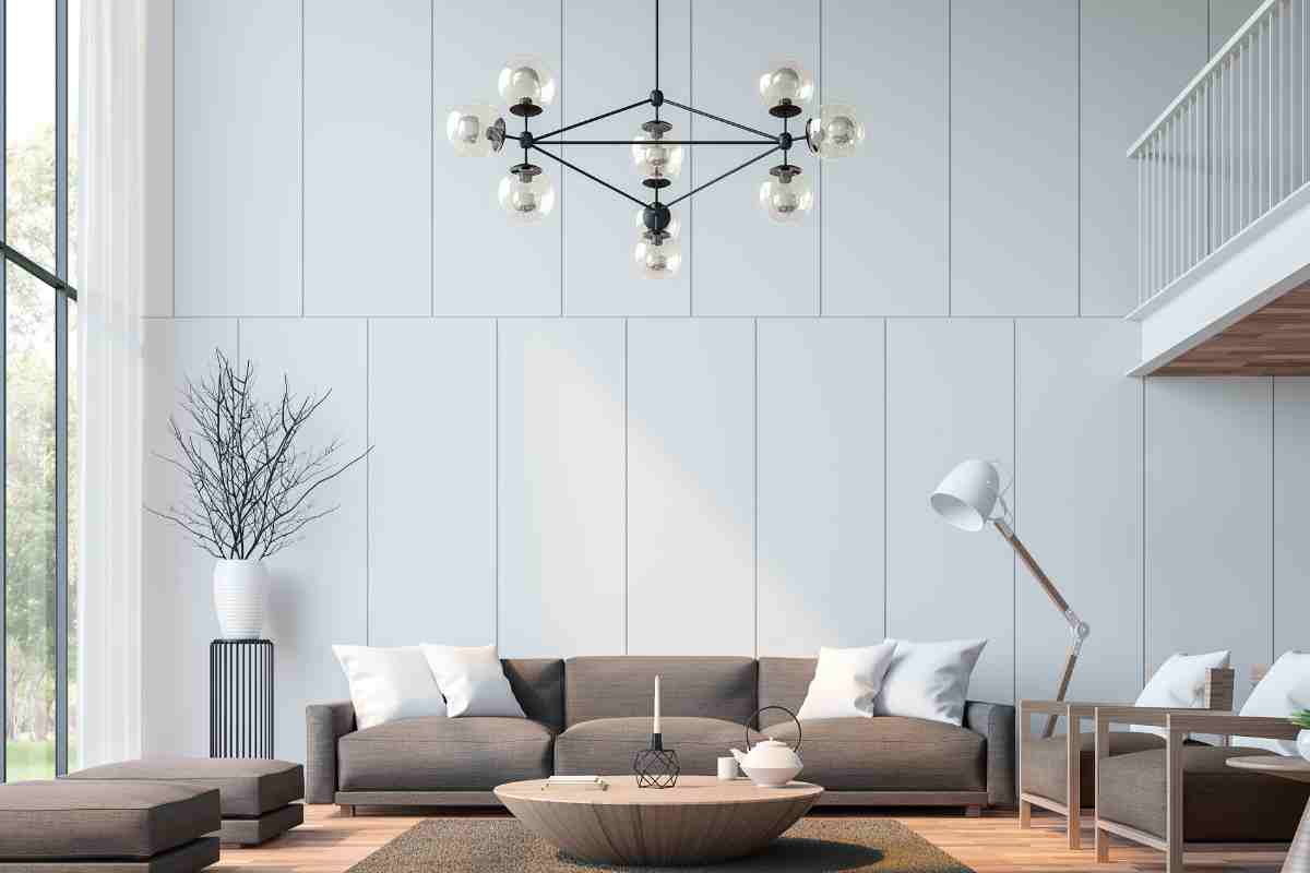 Lampadario in soggiorno minimal