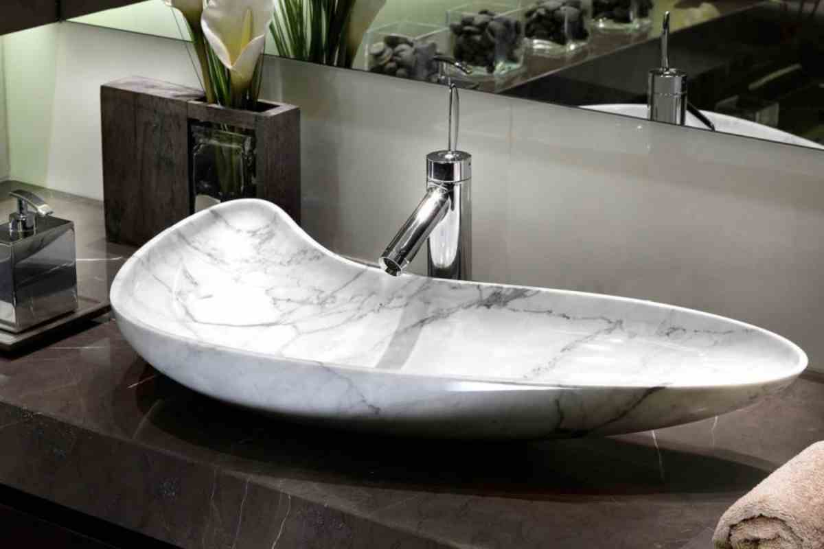 Lavabo da appoggio in marmo Milo MGM Stone
