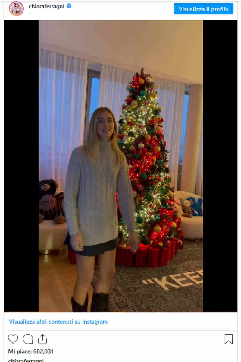 albero di natale vip di chiara ferragni