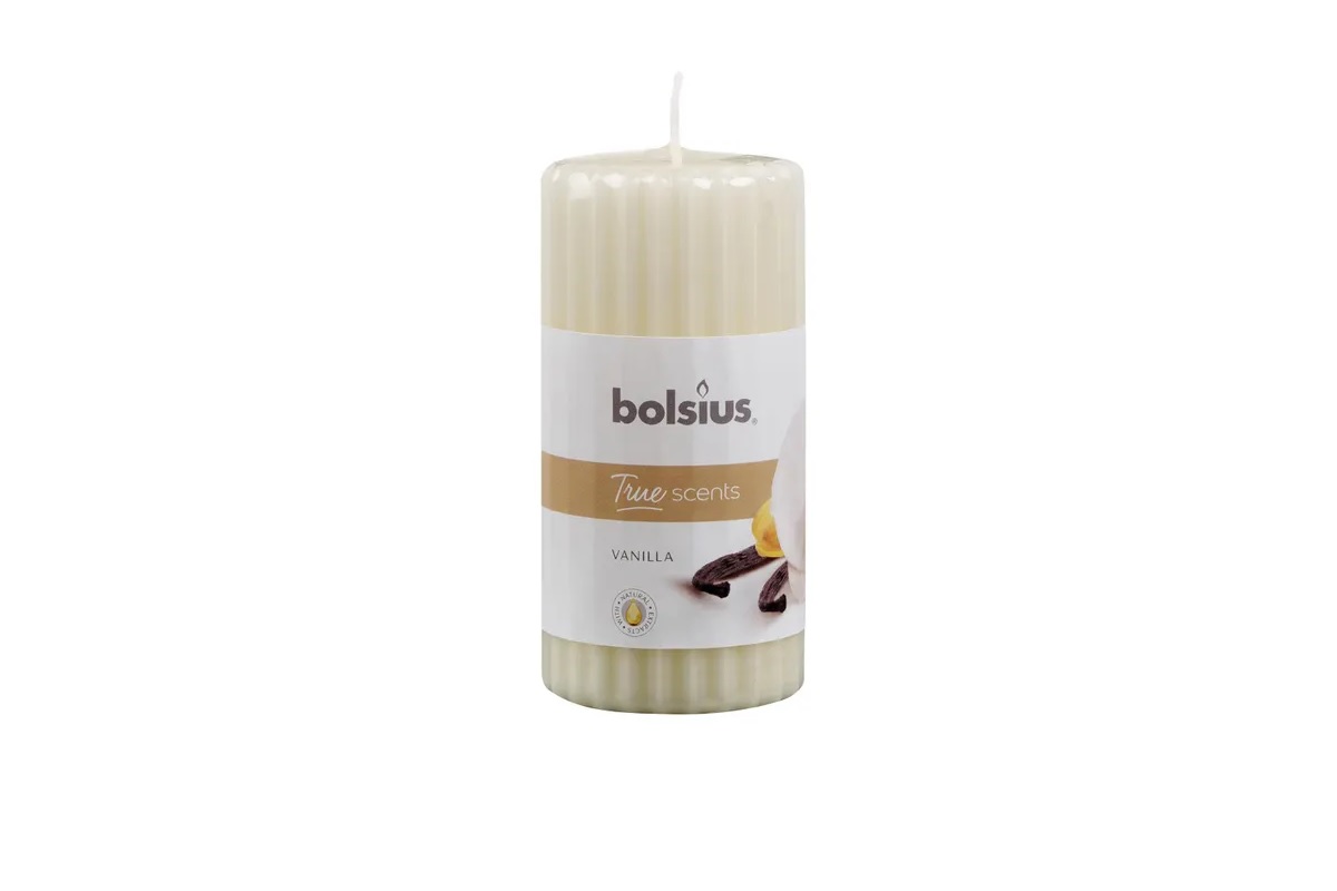 candela bianca profumata alla vaniglia