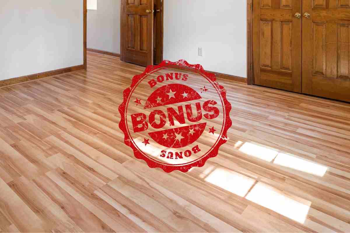 scritta bonus e pavimenti nuovi