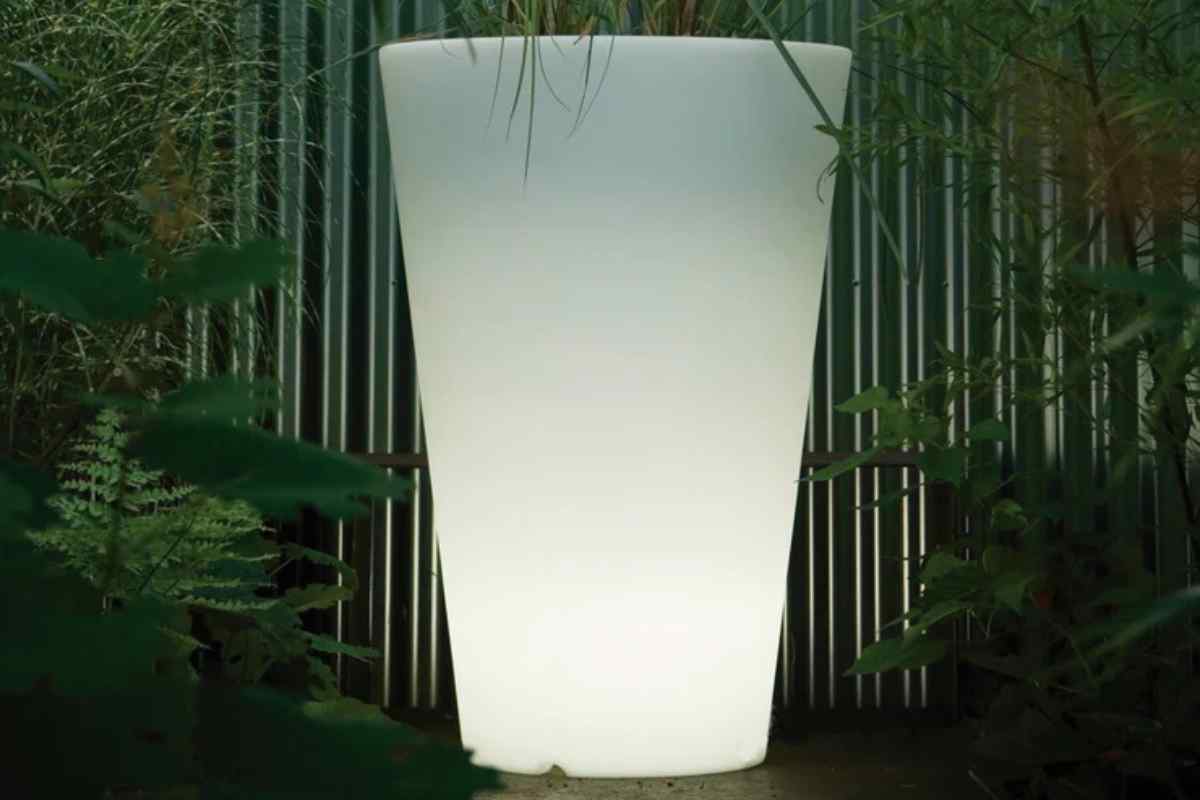 Vaso luminoso Liscio Siena Serralunga