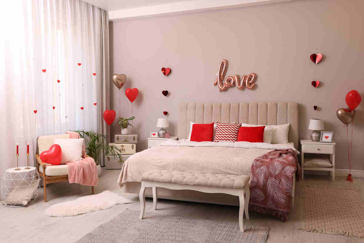 Idee per le decorazioni camera da letto San Valentino