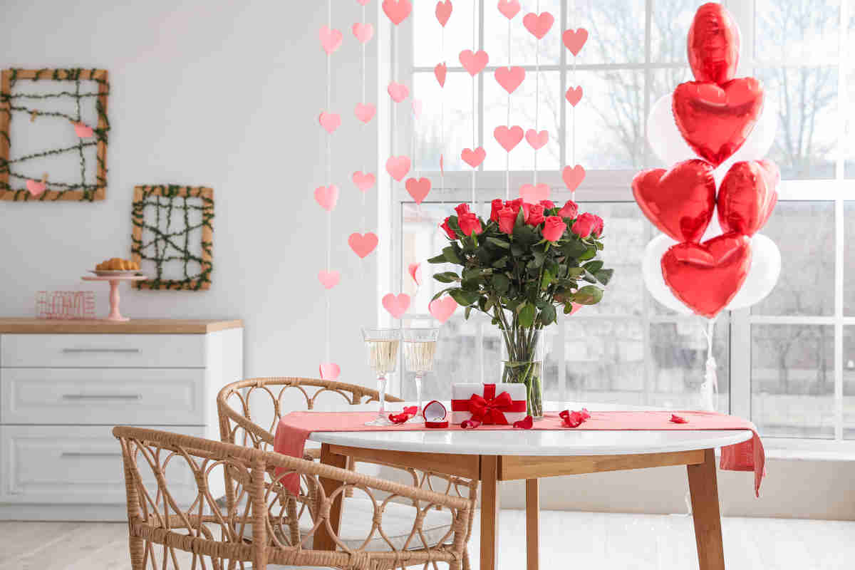 idee romantiche tavola san valentino