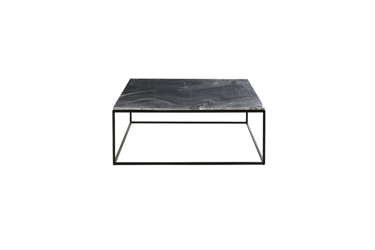 tavolino quadrato da salotto con piano in marmo