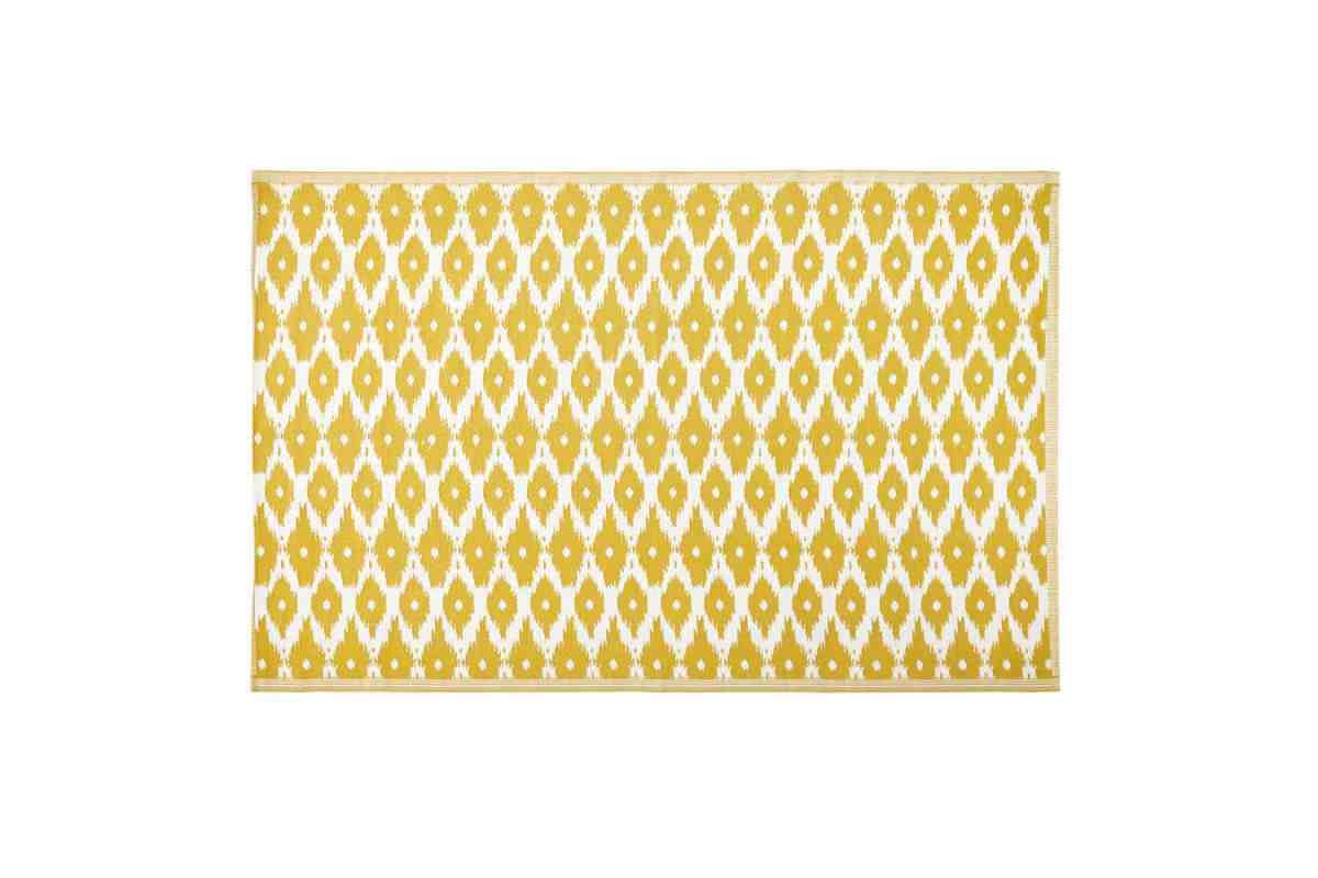 Tappeto da esterno Dathu bianco e giallo