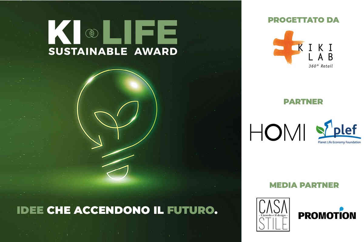 manifesto del premio alla sostenibilità di Kiki Lab a Homi Milano