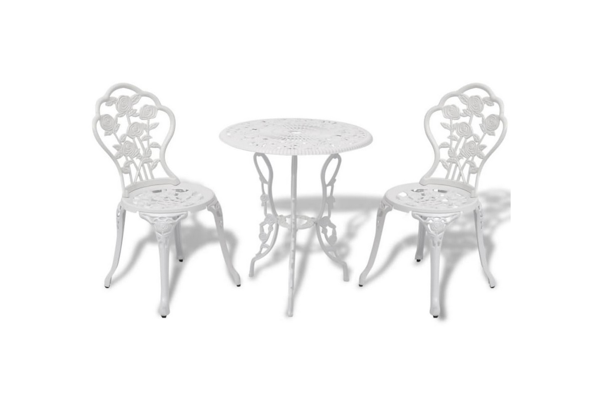 set tavolino e sedie bistrot da giardino shabby chic