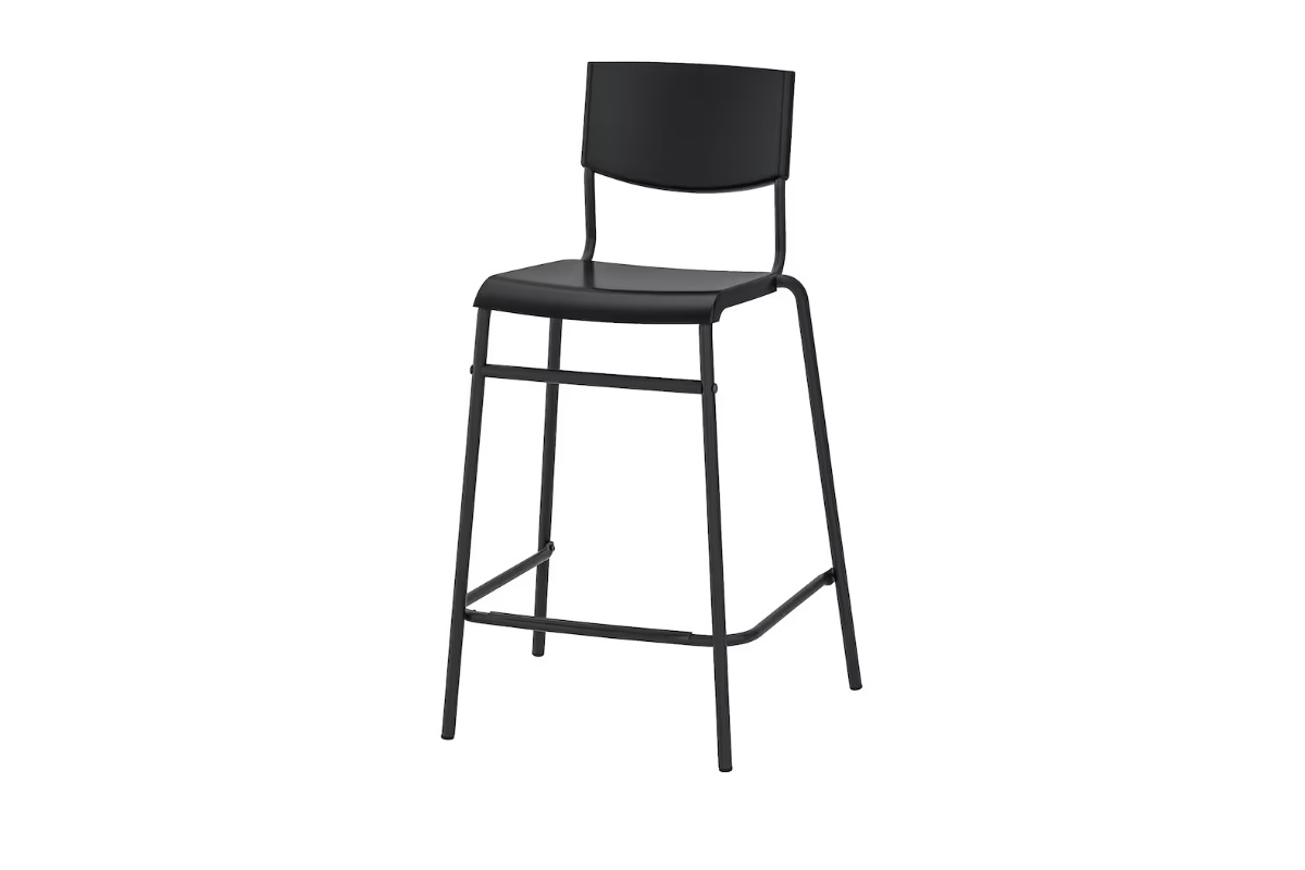 sgabello ikea nero