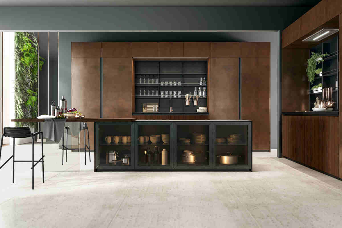 cucine lube oltre rovere madera termocotto