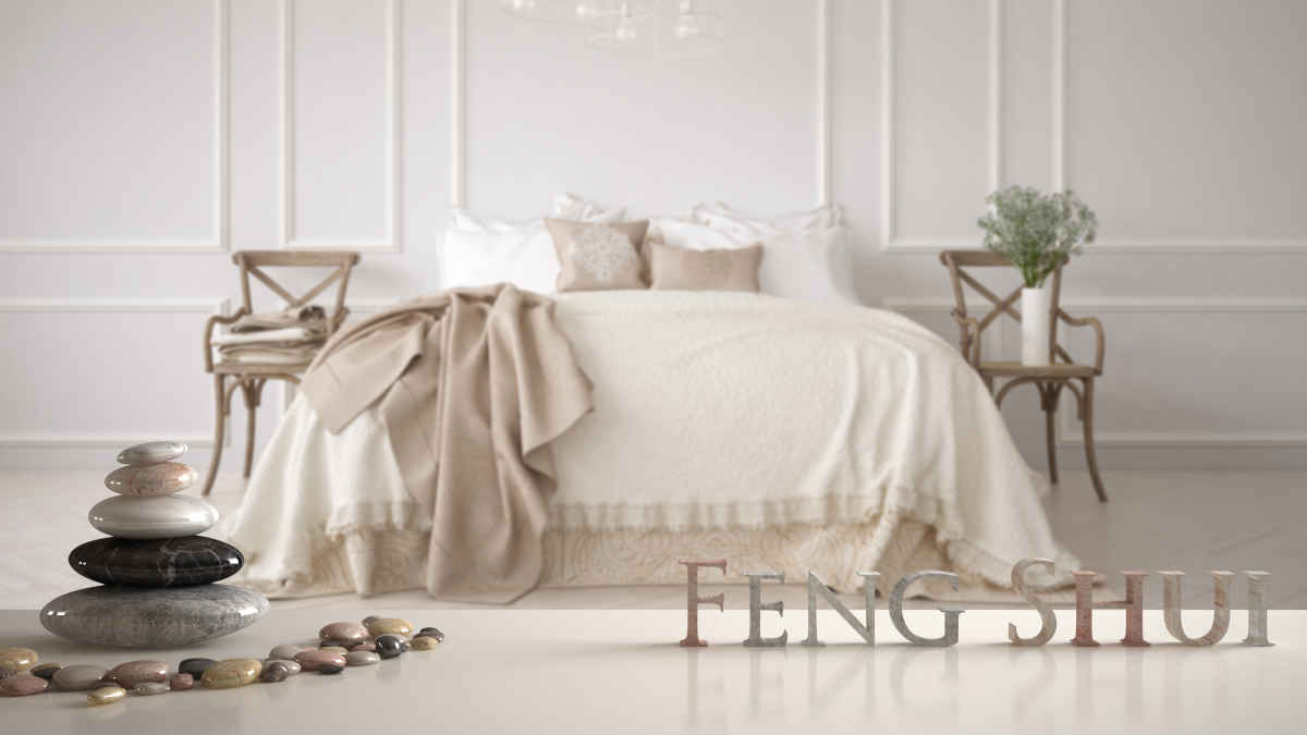 camera da letto arredata stile Feng Shui