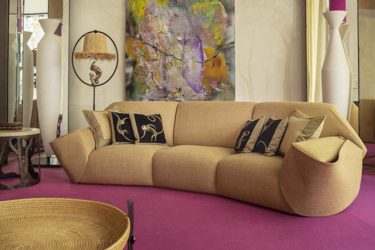 salotto arredato con il divano dune di stefano pilati per pinto