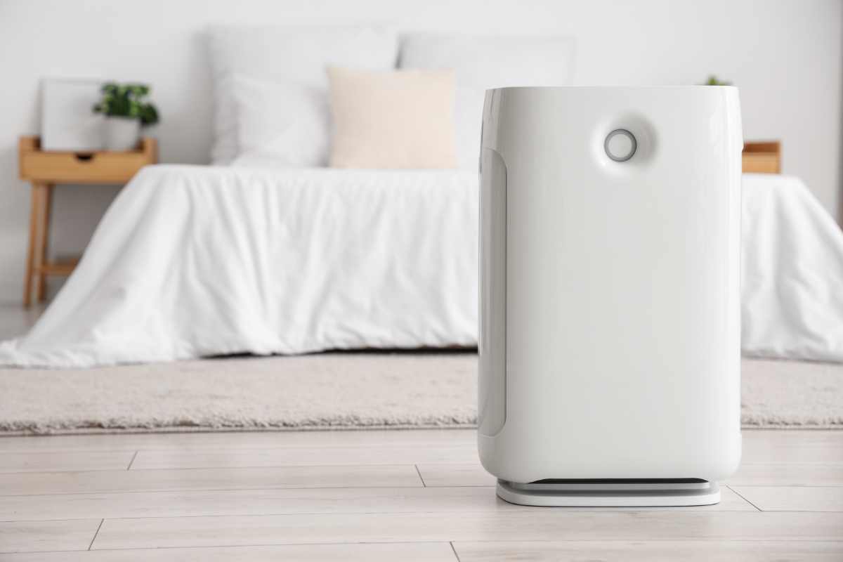 detossinare la camera da letto con purificatore d'aria