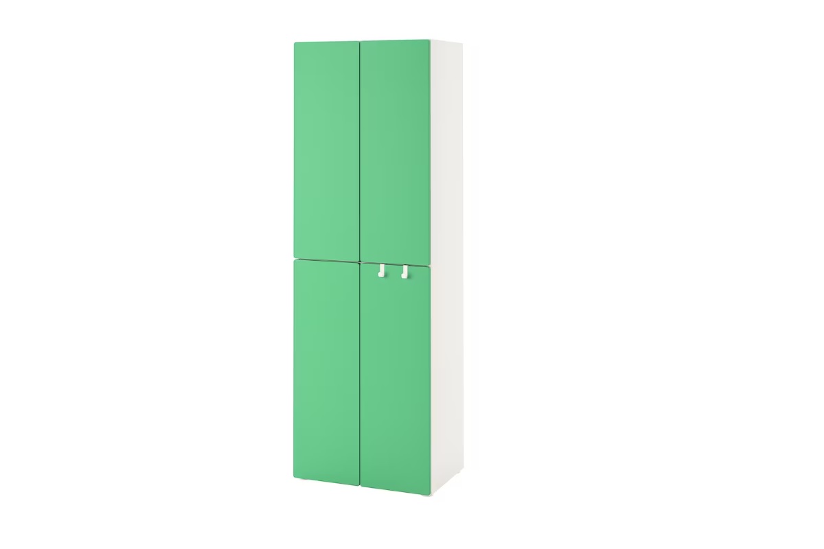 armadio guardaroba verde e bianco ikea