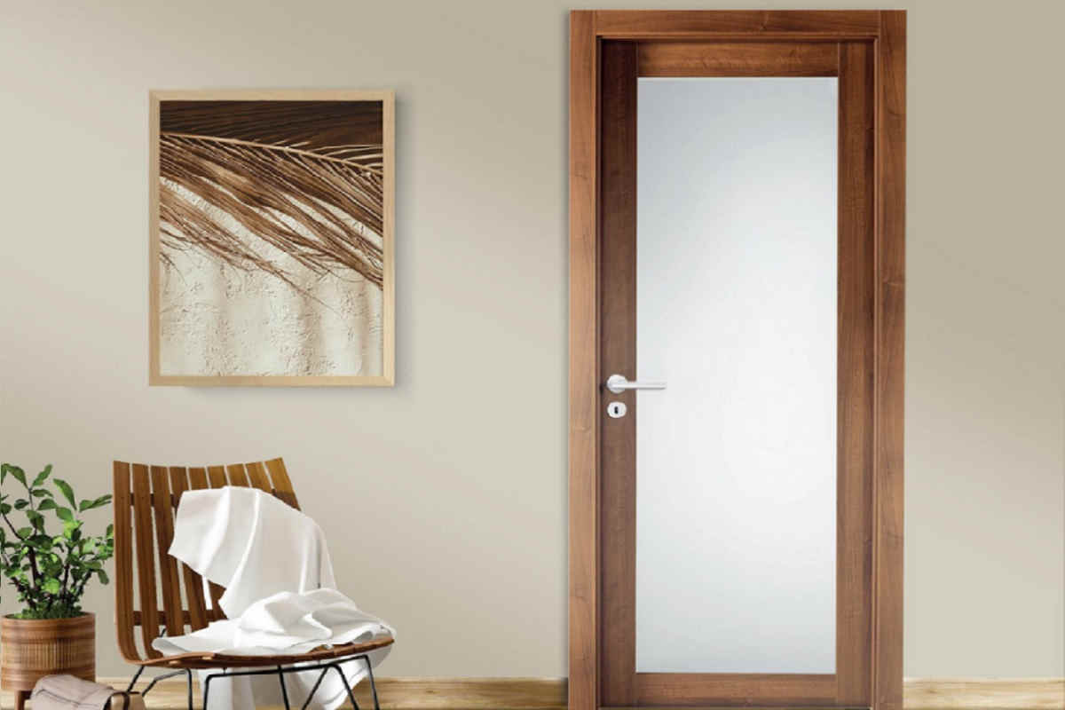 ingresso con porta a vetri in legno Leroy Merlin