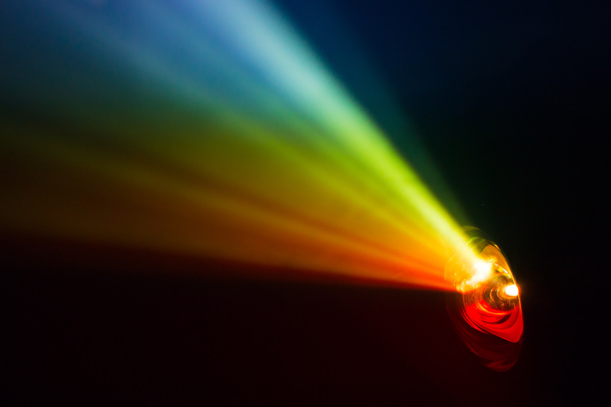 proiettore di fasci di luci colorate