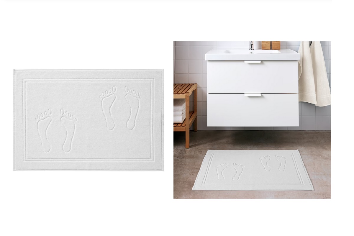 tappeto da bagno in cotone ikea posto sotto al lavabo