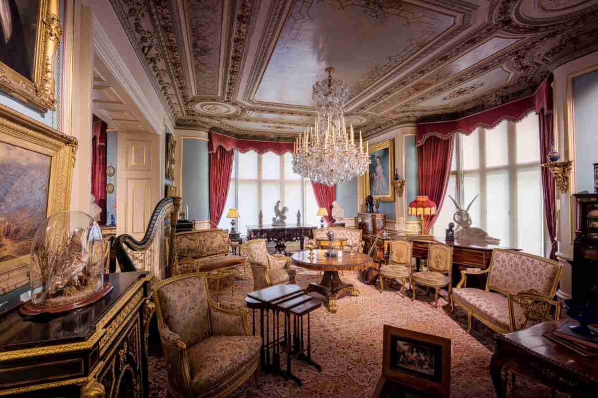 soggiorno stile inglese vittoriano