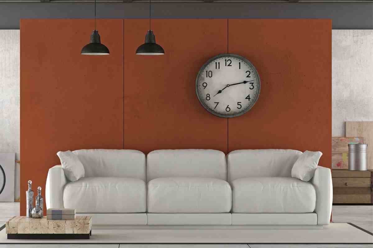 Soggiorno open space arredato in stile industriale