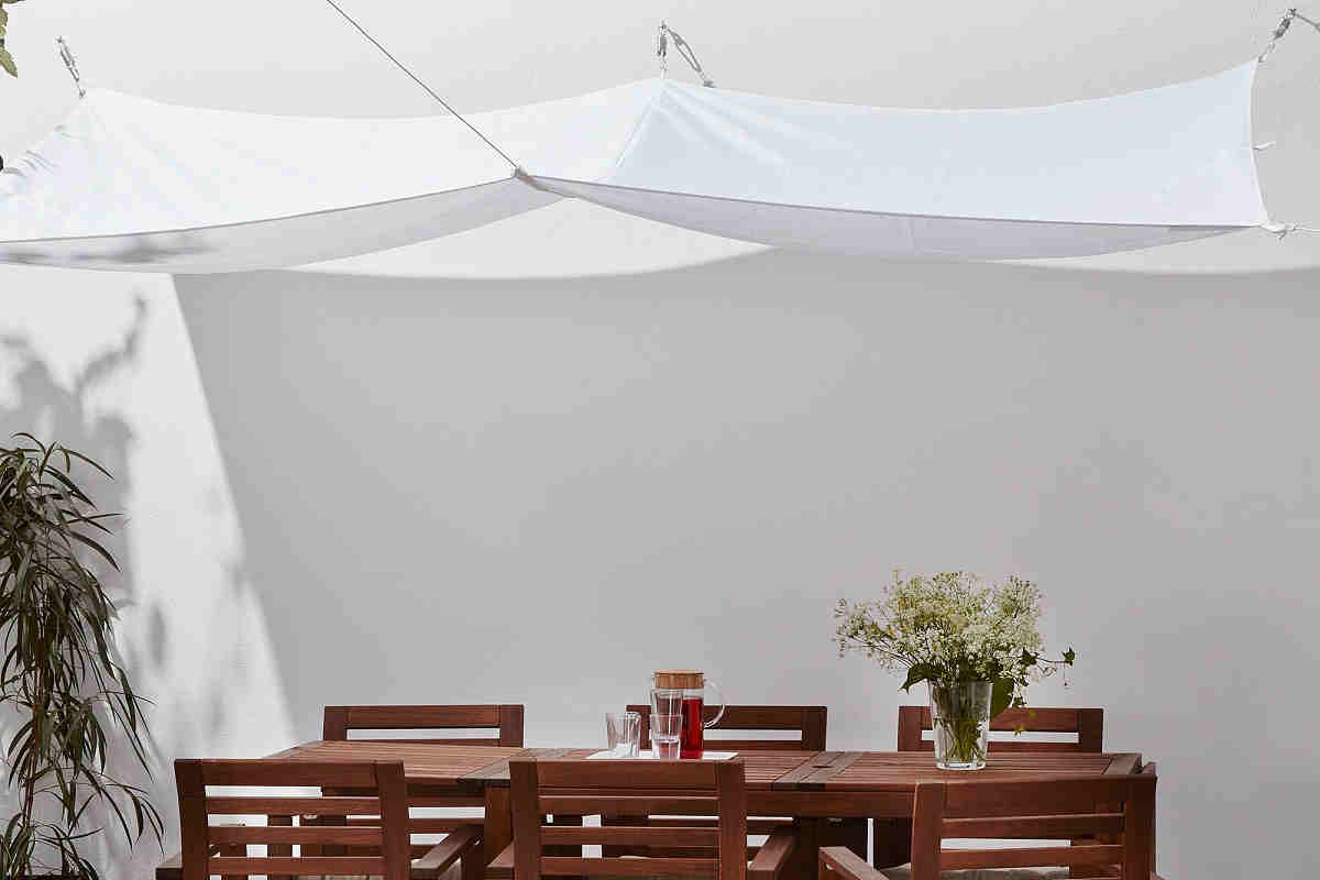 tende a vela dyning tenda parasole bianco ikea