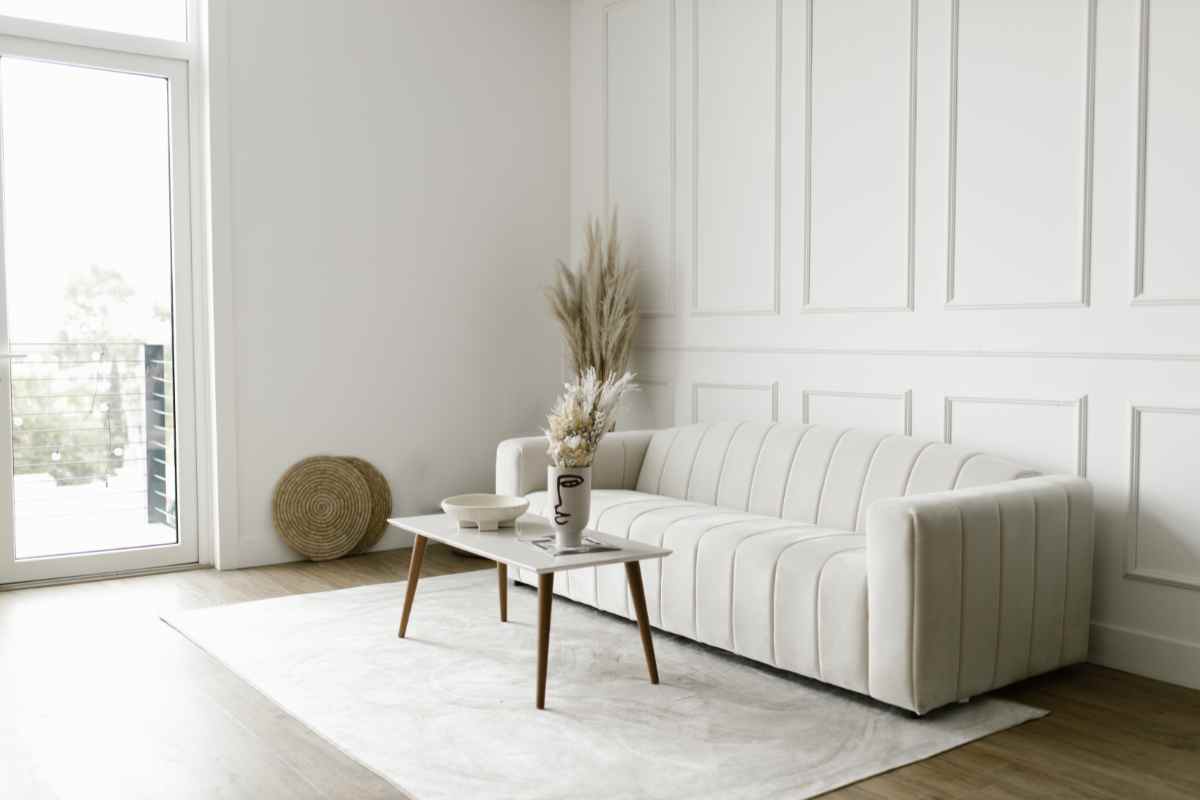 salotto bianco stile feng shui