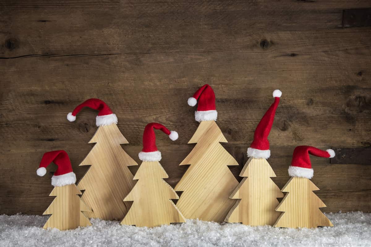 alberi di Natale in legno stilizzati