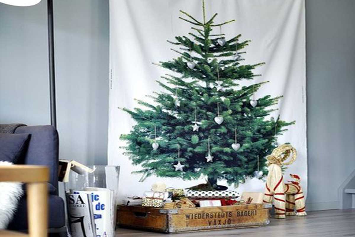 albero di natale stampato su tela