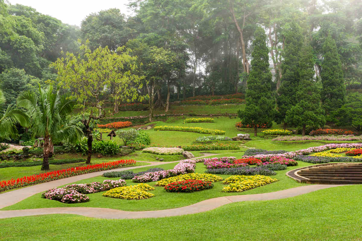 parco fiorito in Tailandia