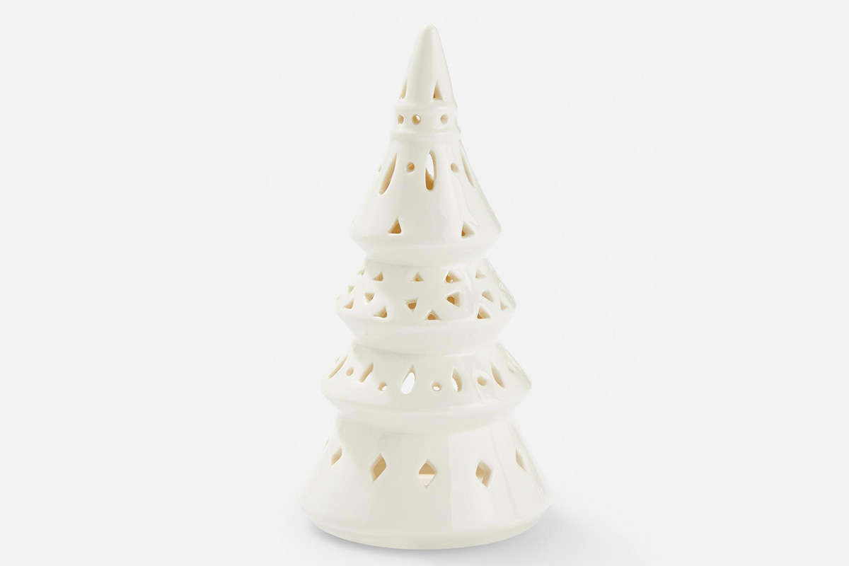 albero natale ceramica portacandela