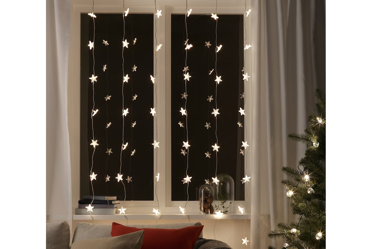 tenda luminosa ikea a forma di stelle