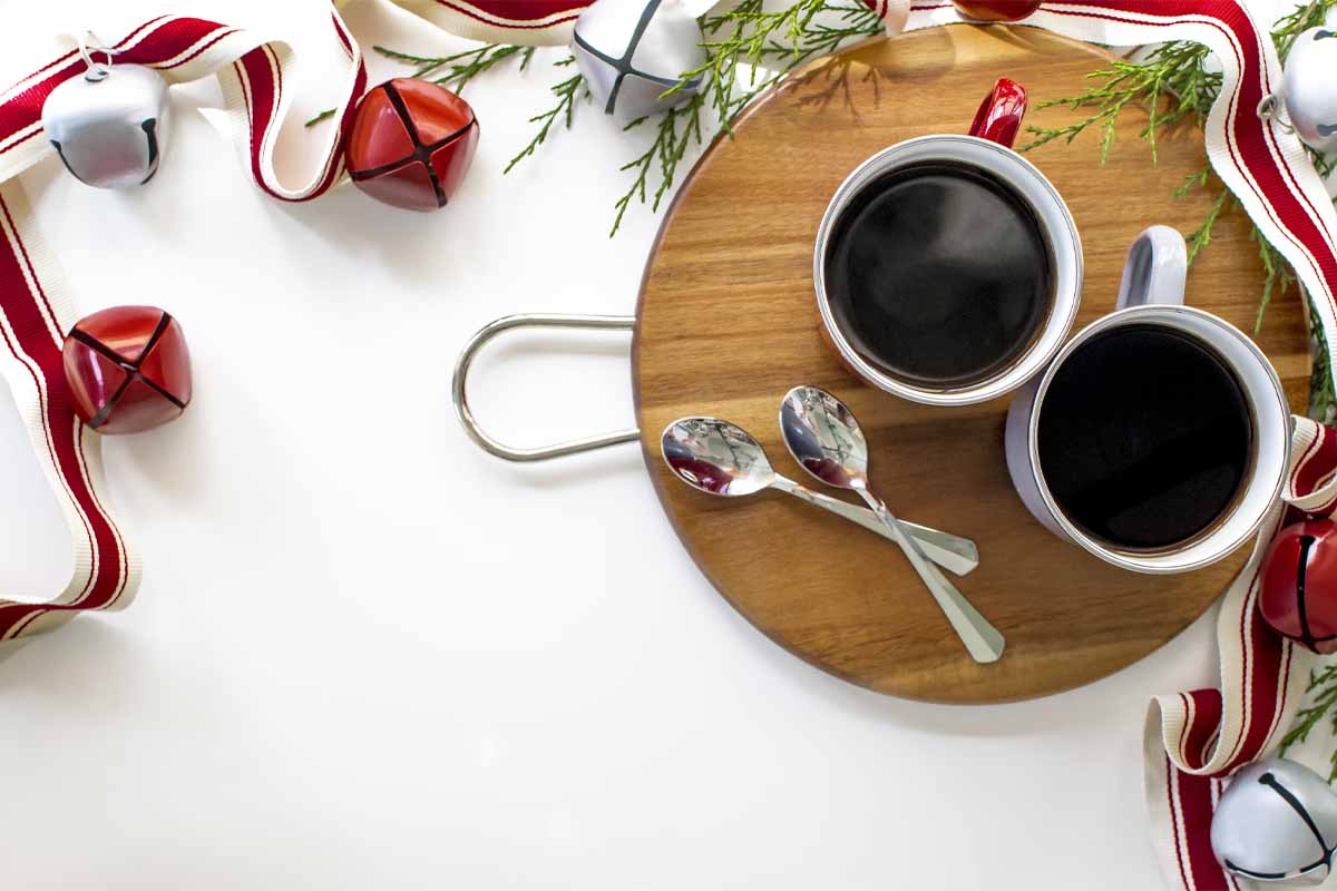 Set Tazze Caffè Ceramica Set 6 Tazze Caffè Natalizie In Ceramica - Senza Piattini Decorazione Natale Tazze Natale Senza Piattino