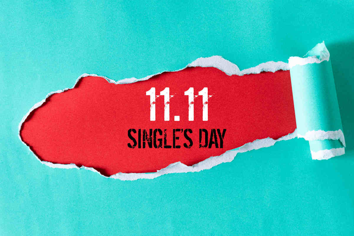 scritta e data del singles' day