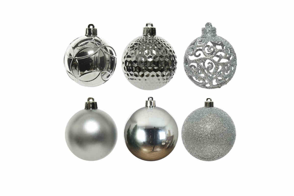 palline natalizie color argento