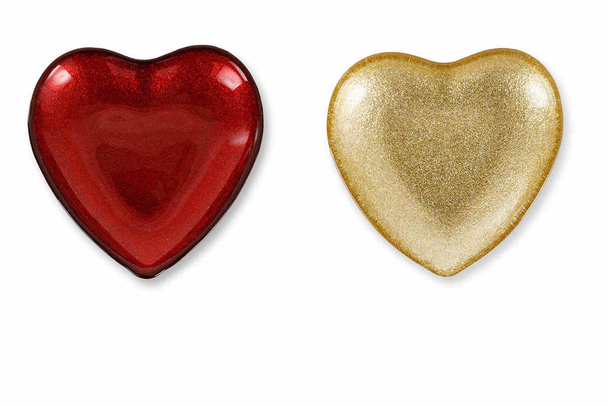 piattini in vetro glitterati coincasa