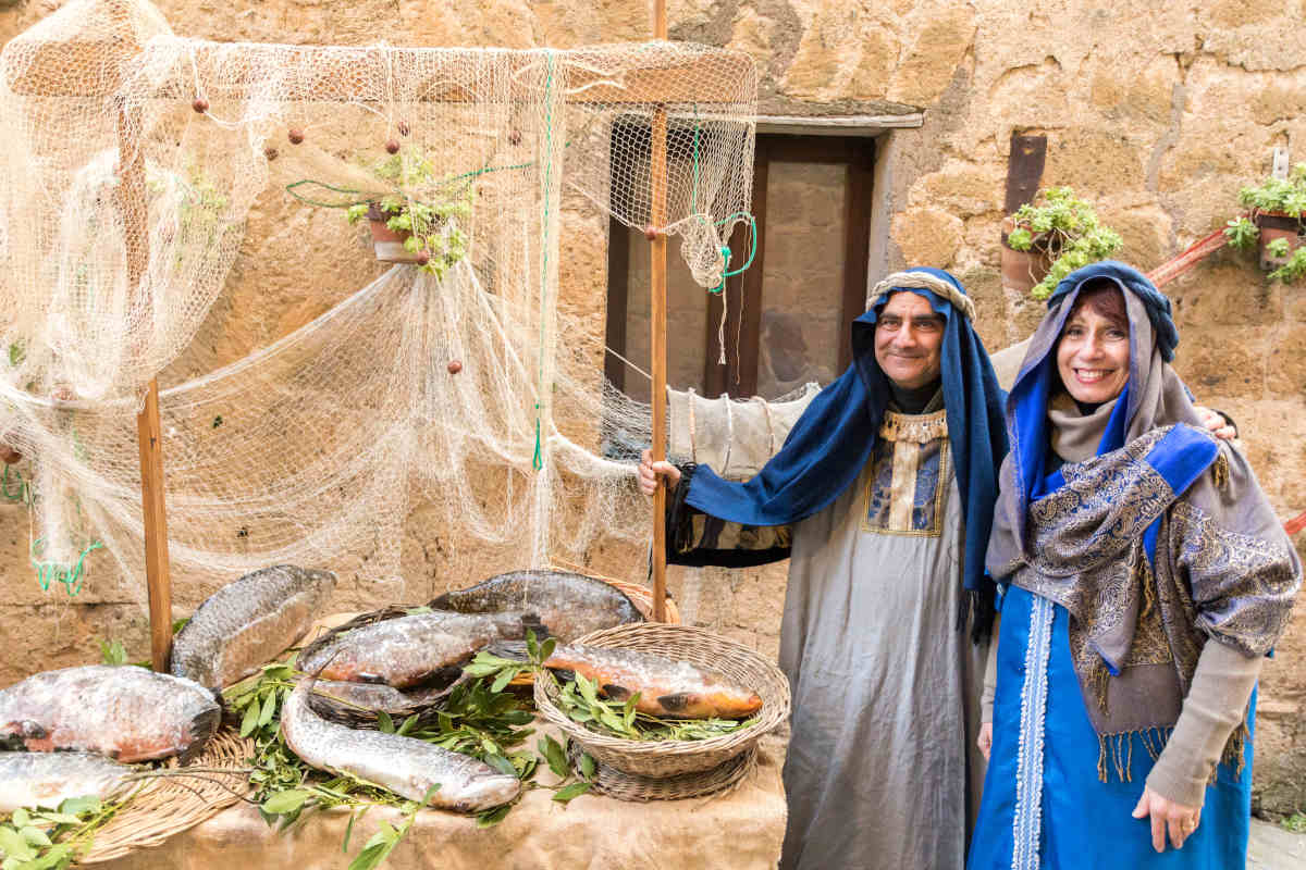 pastori di un presepe vivente