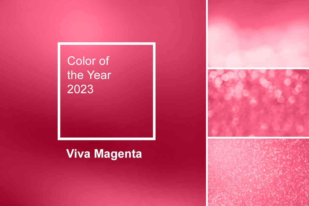 palette viva magenta colore pantone 2023