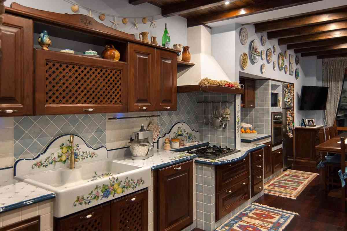 una cucina in muratura