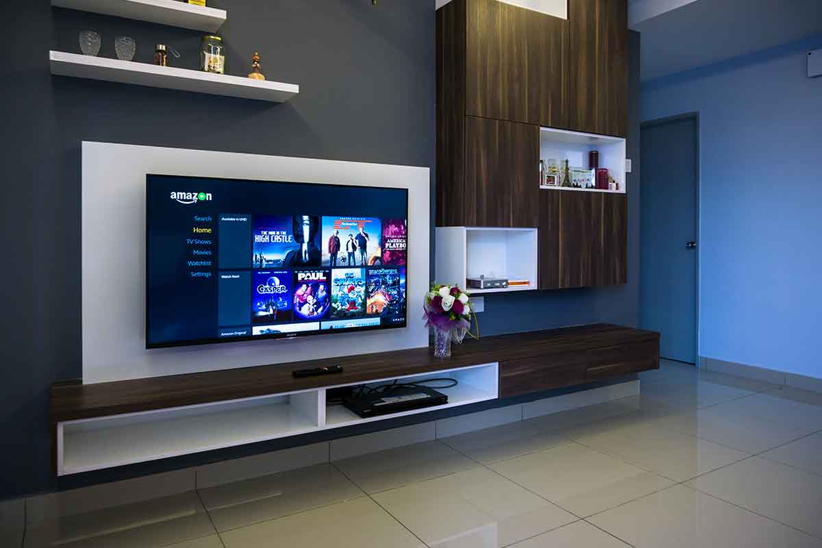 salotto con smart tv