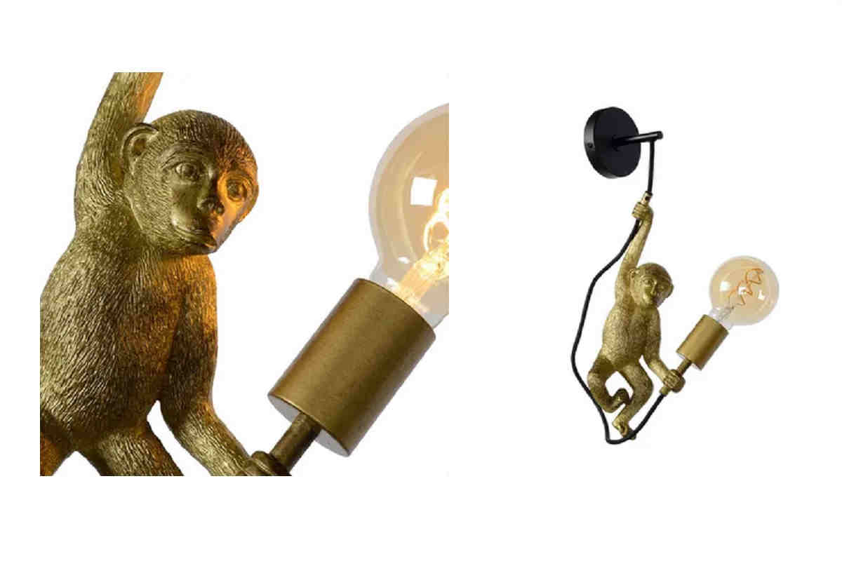 Lampada applique con scimmia