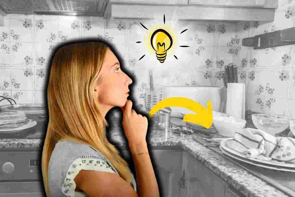 Angoli disordinati in cucina, l’idea geniale per nascondere tutto, in dieci secondi non vedi più niente