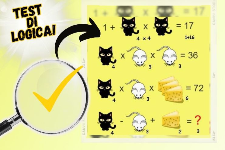 Prueba de matemáticas de ratones y gatos.