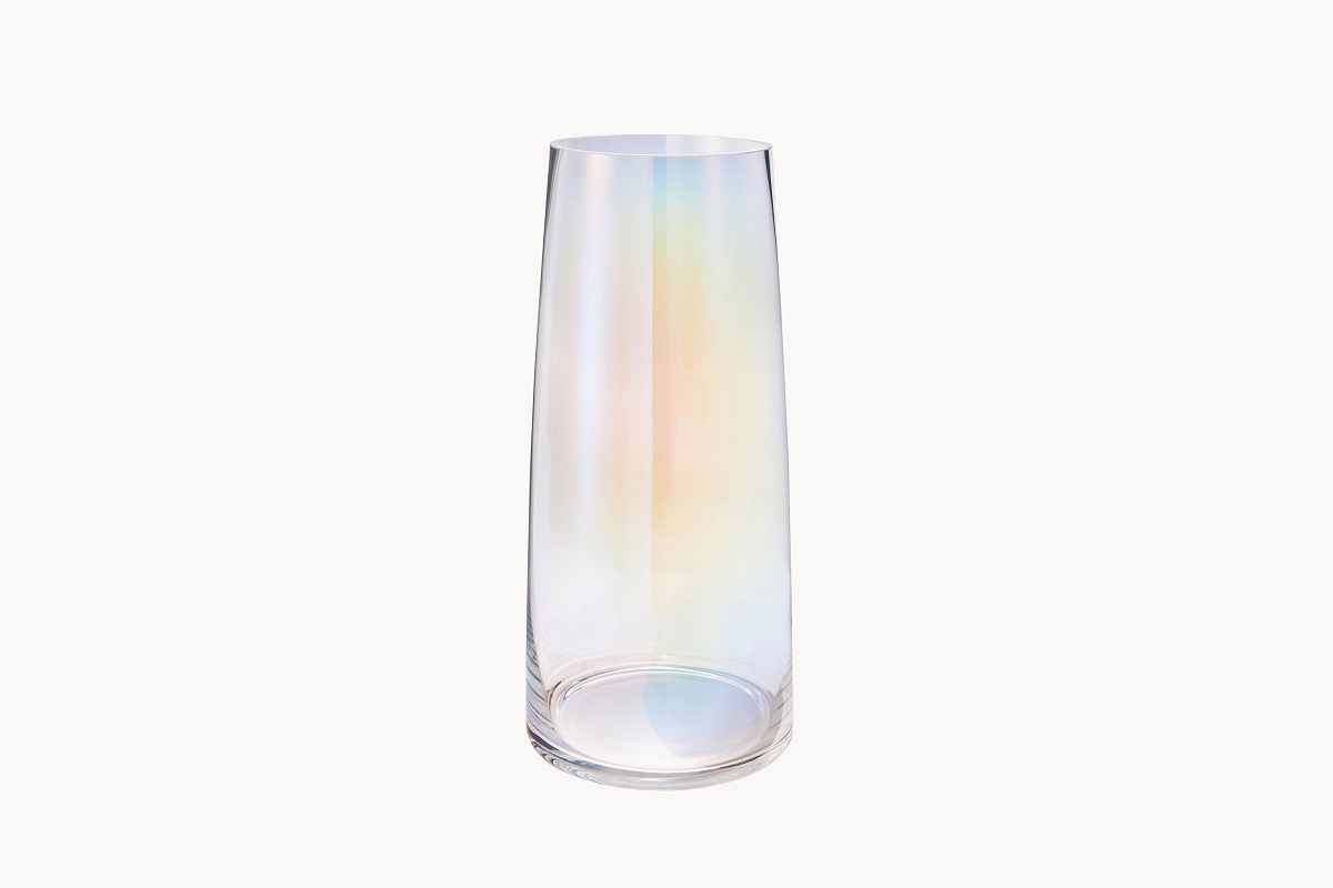 Vaso iridescente di design. Un pezzo bellissimo per arredare casa ad un costo mini