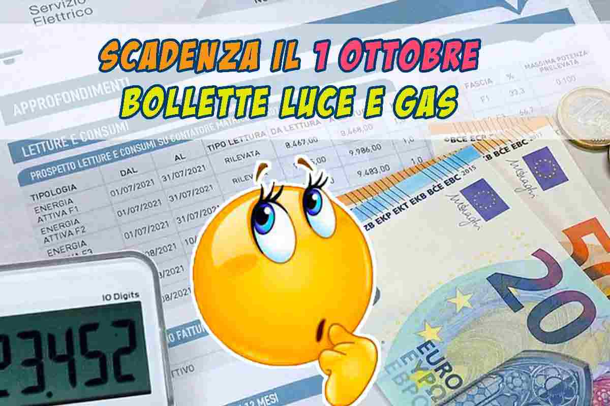 bollette luce gas scadenza