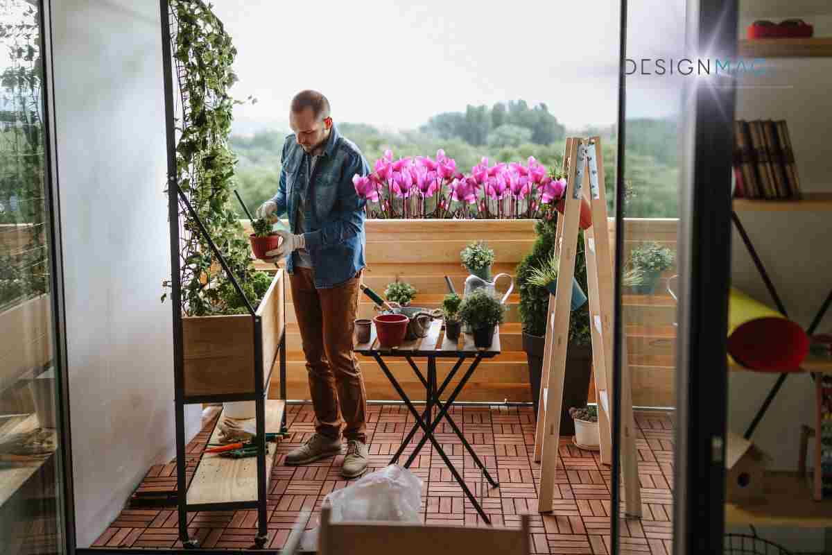 Balcone fiorito anche in inverno