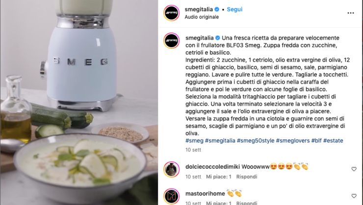 frullatore Smeg bello e pratico