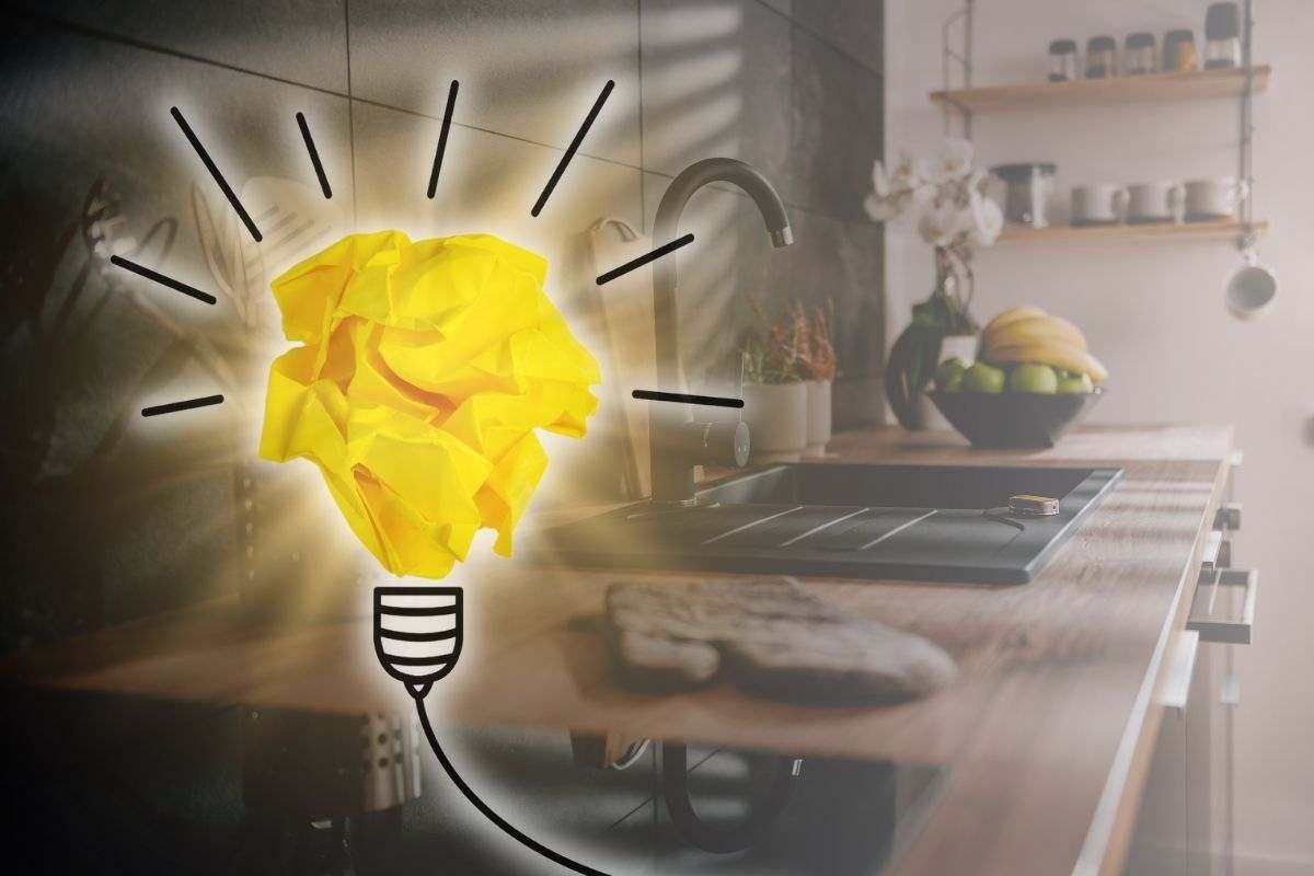 Una chicca di design, un'idea semplice ed efficace per mettere ordine nella tua cucina.