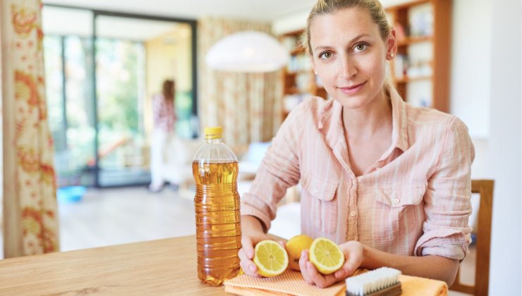 Limone e aceto per togliere cattivi odori